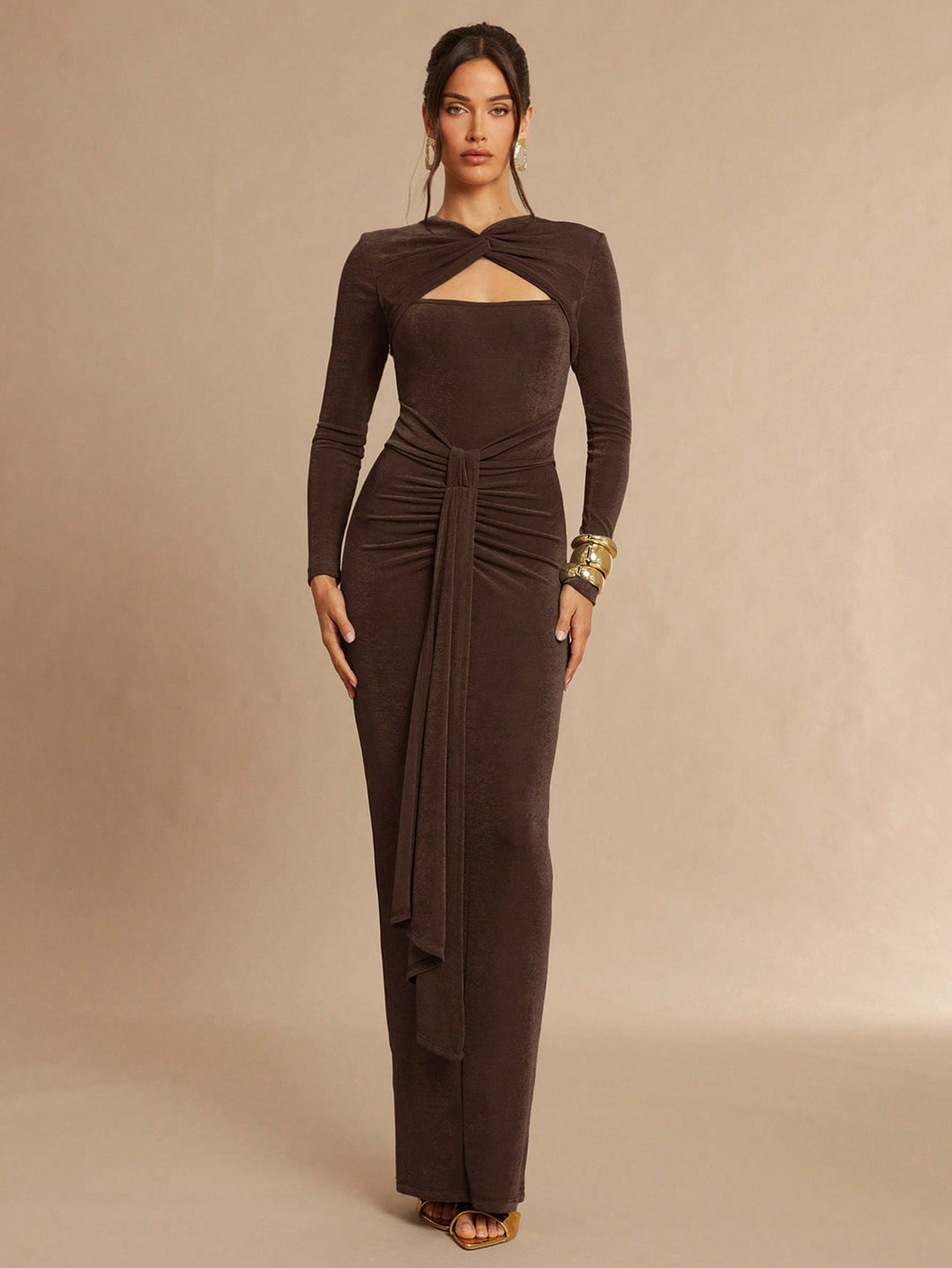 Rochie maxi SHEIN, maro