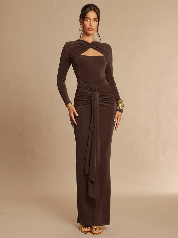 Rochie maxi SHEIN, maro