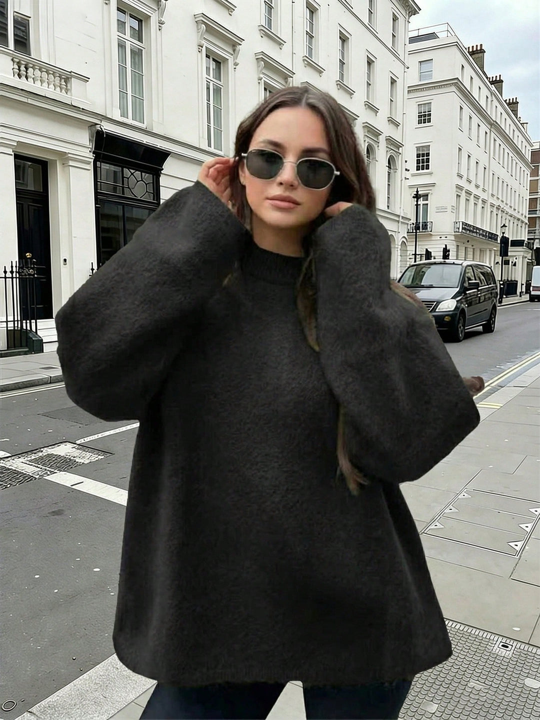 Pulover SHEIN, negru
