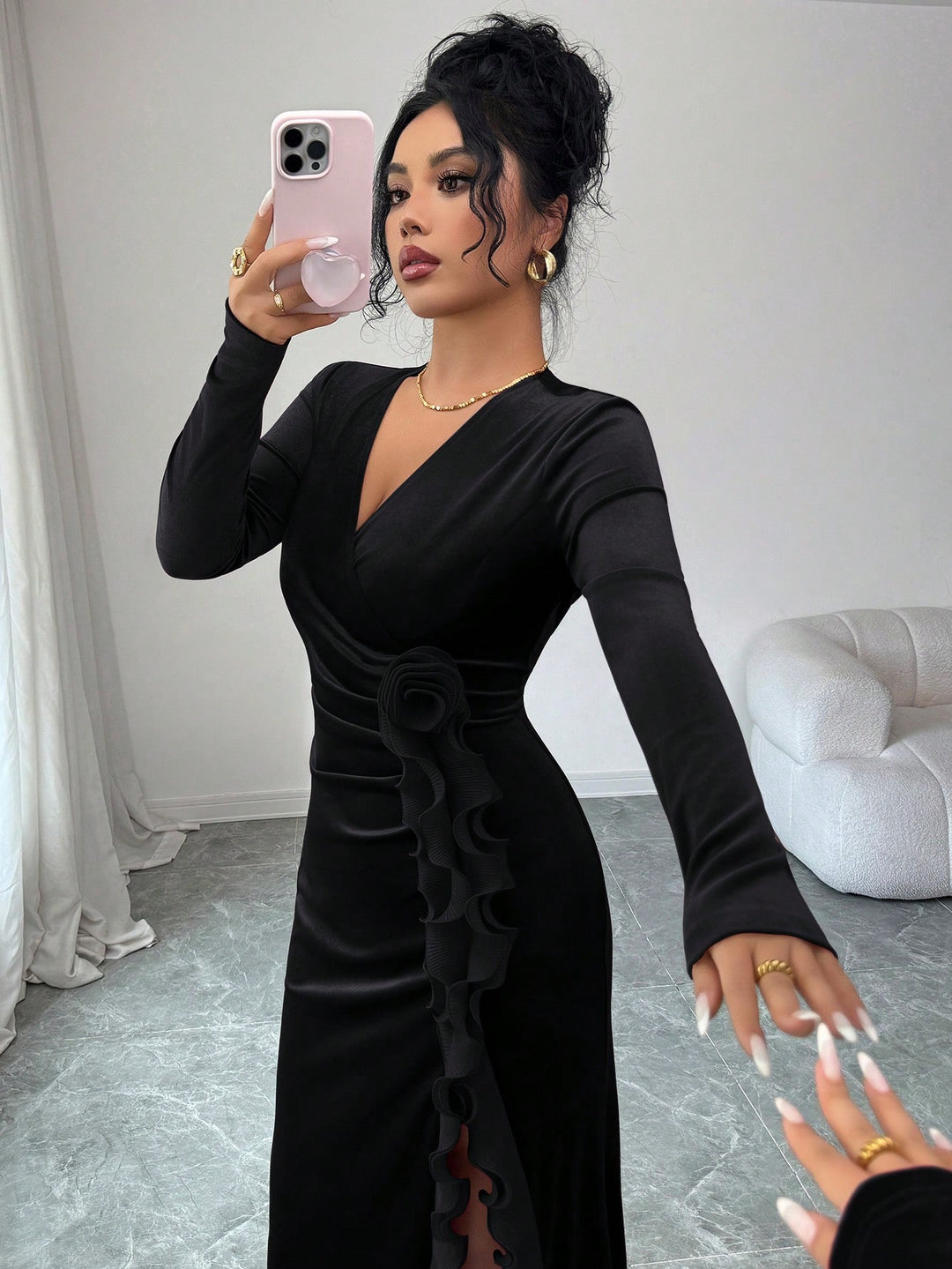 Rochie maxi SHEIN, negru