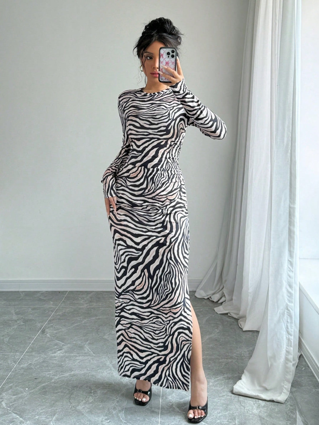 Rochie maxi SHEIN, mix culori