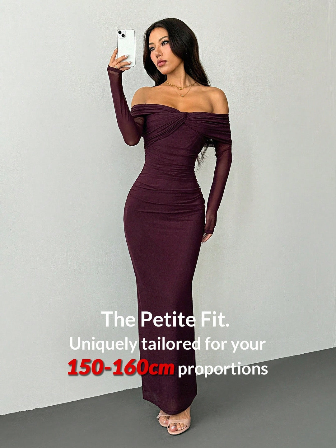 Rochie maxi SHEIN, vișiniu