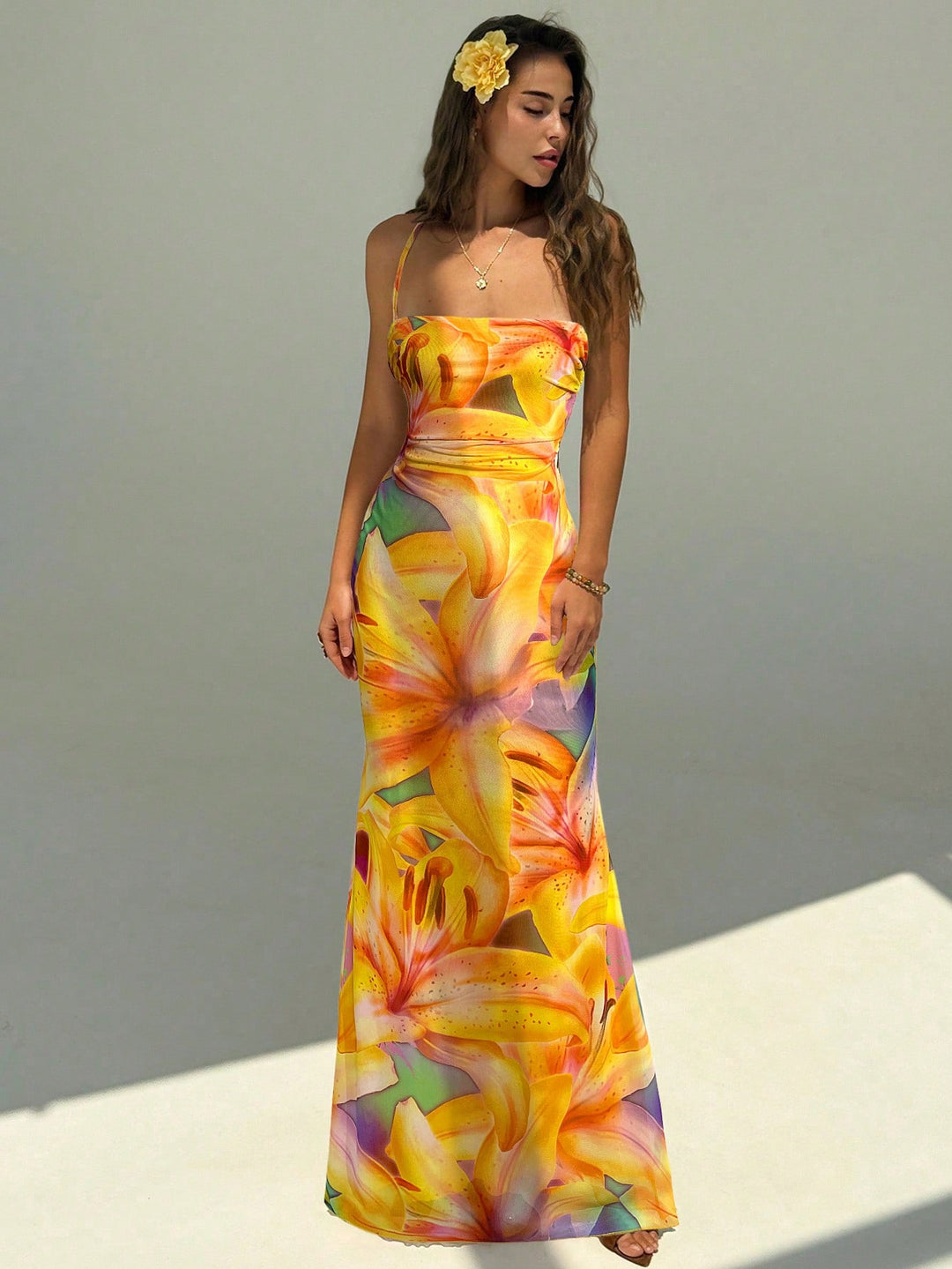 Rochie maxi SHEIN, mix culori