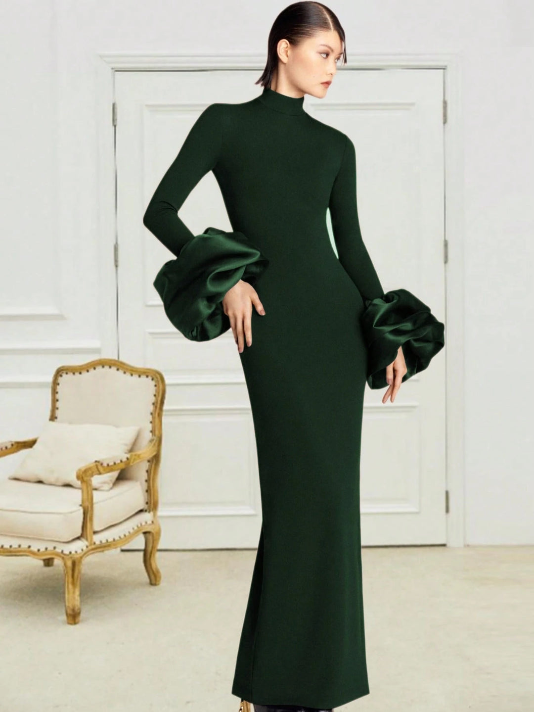 Rochie maxi SHEIN, verde