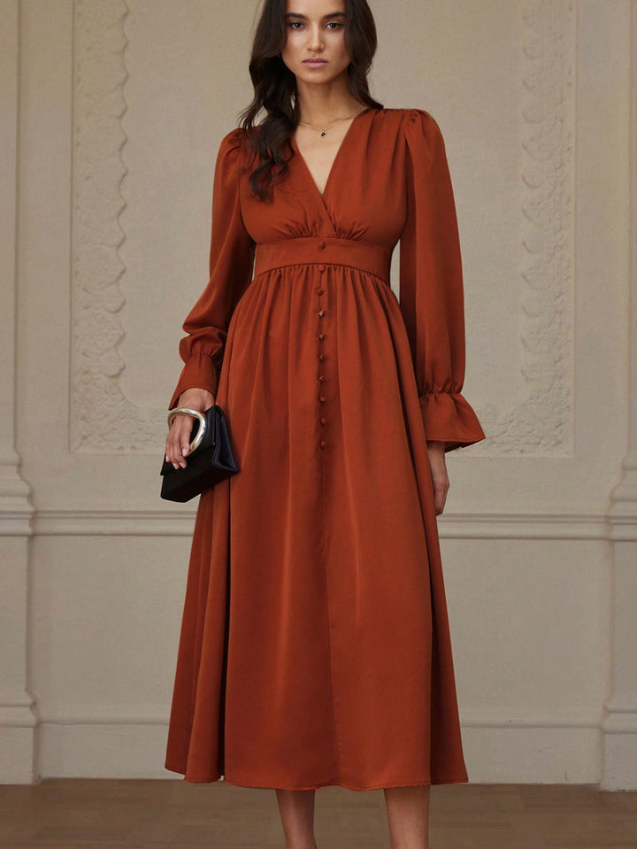 Rochie maxi SHEIN, maro