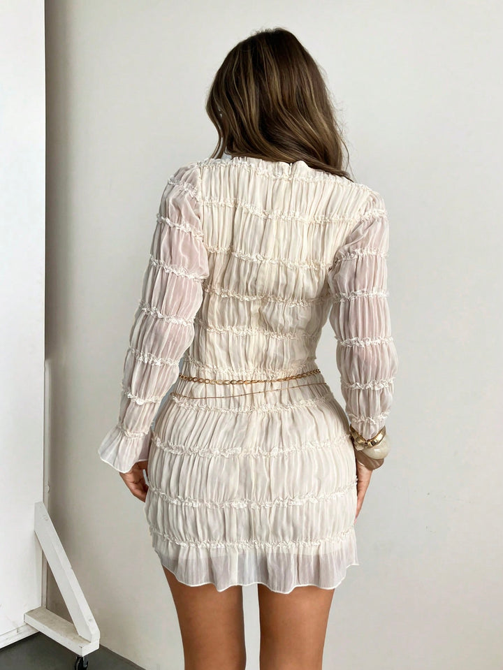 Rochie scurtă SHEIN, bej