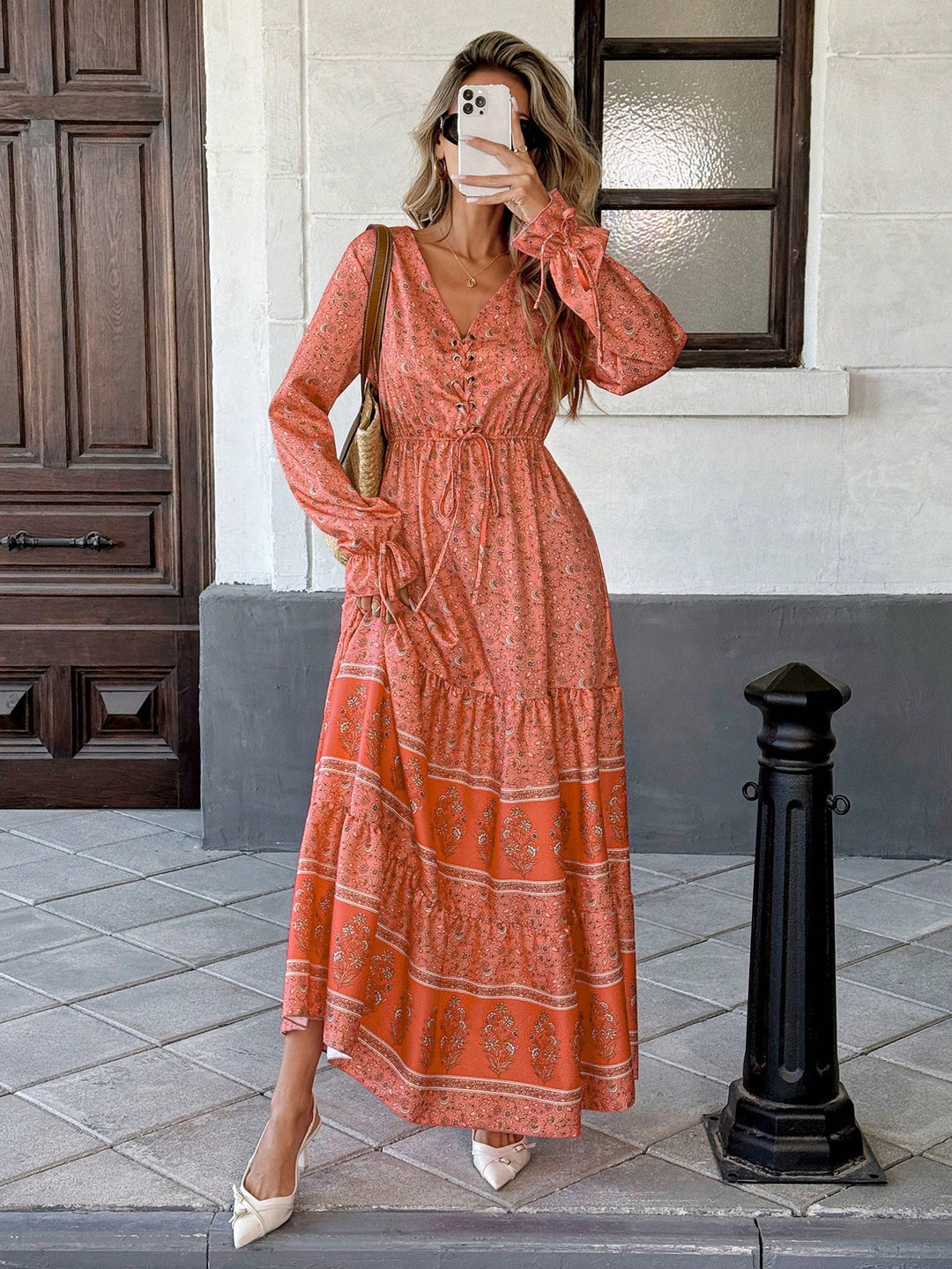 Rochie maxi SHEIN, portocaliu
