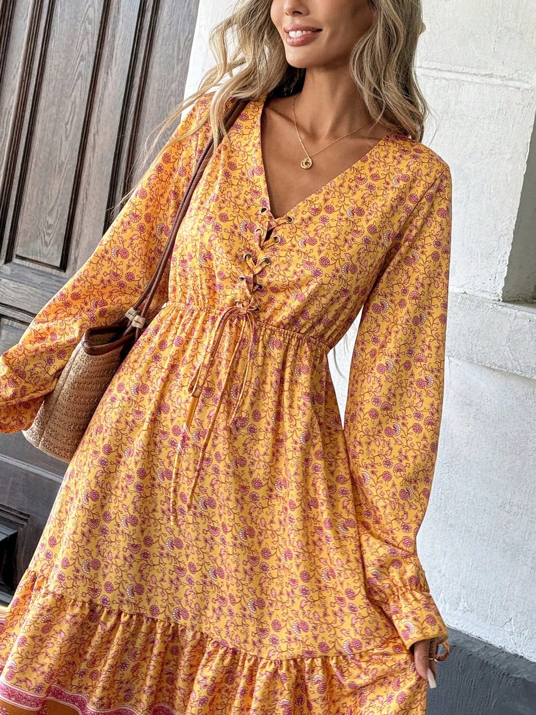 Rochie maxi SHEIN, galben