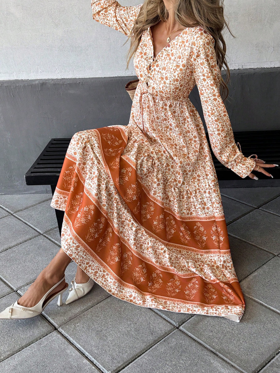 Rochie maxi SHEIN, mix culori