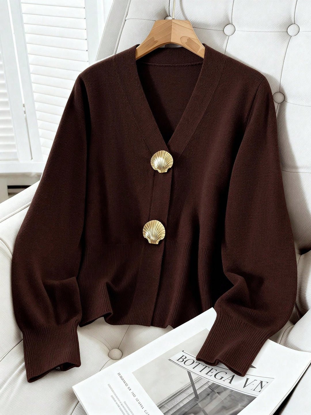 Cardigan SHEIN, maro