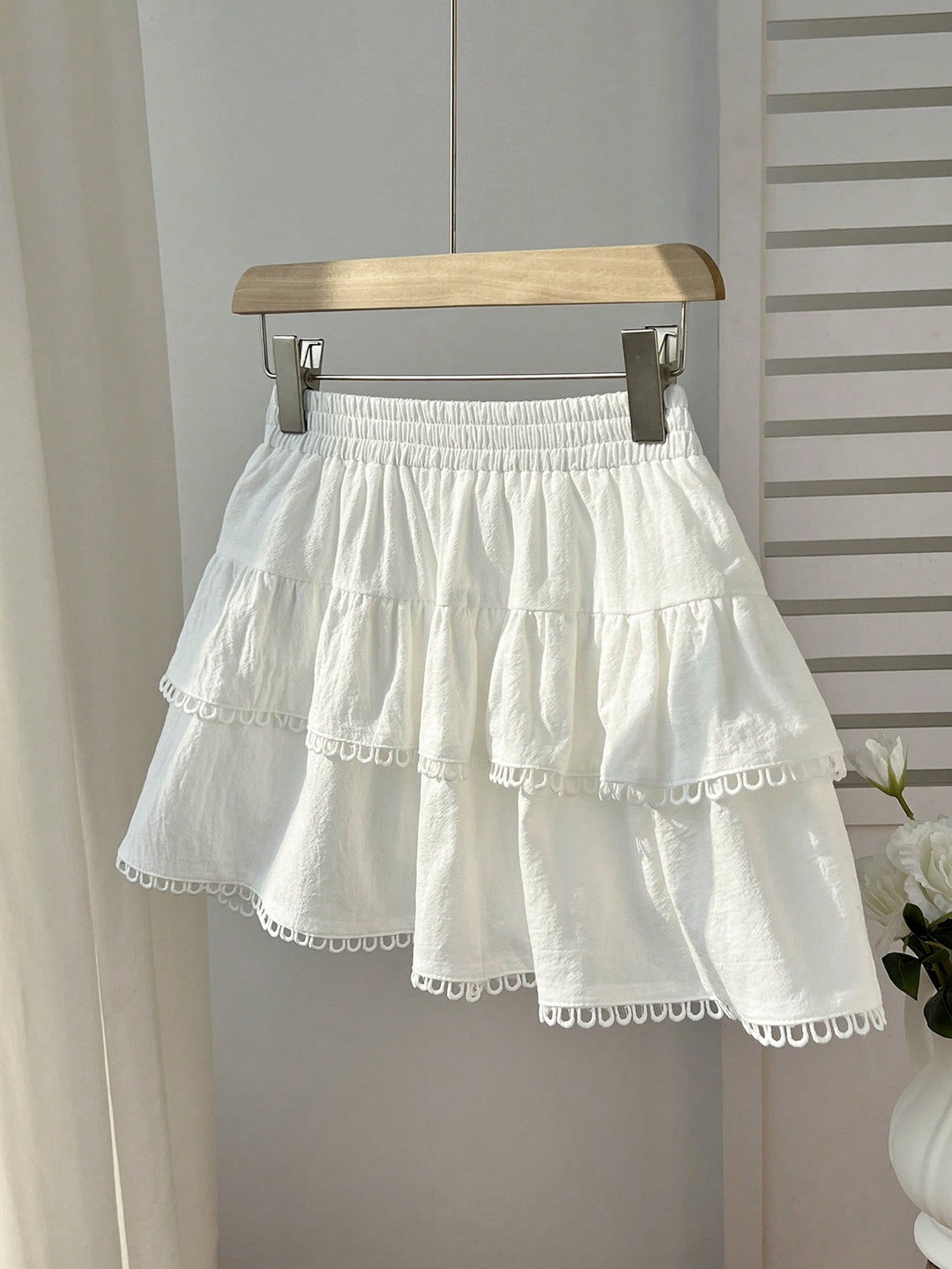 Pantaloni scurți SHEIN, alb