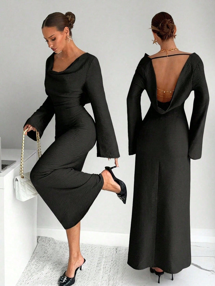 Rochie maxi SHEIN, negru