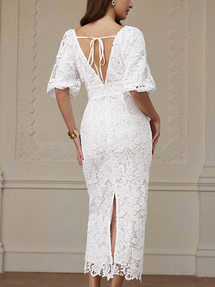 Rochie maxi SHEIN, alb