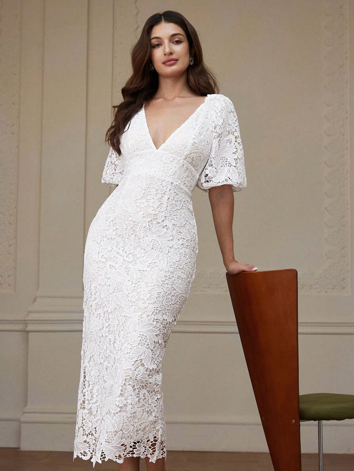 Rochie maxi SHEIN, alb