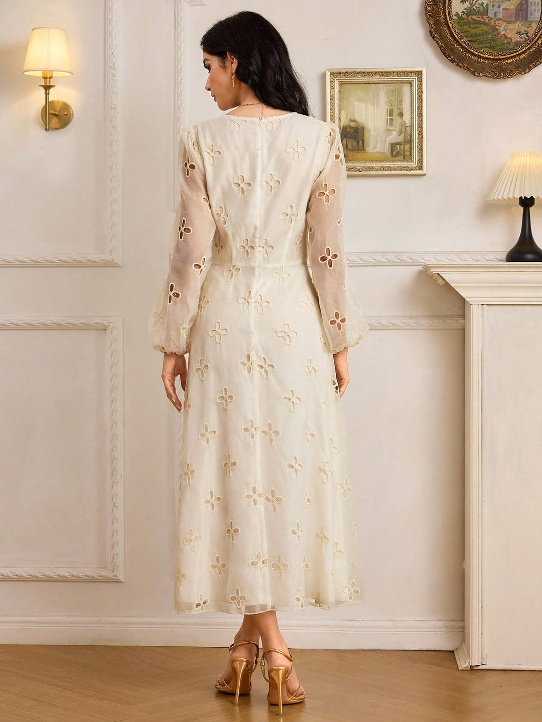 Rochie midi SHEIN, bej