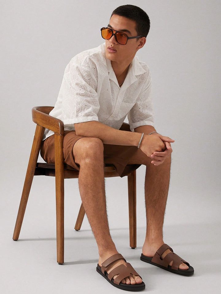 SHEIN szandál, khaki