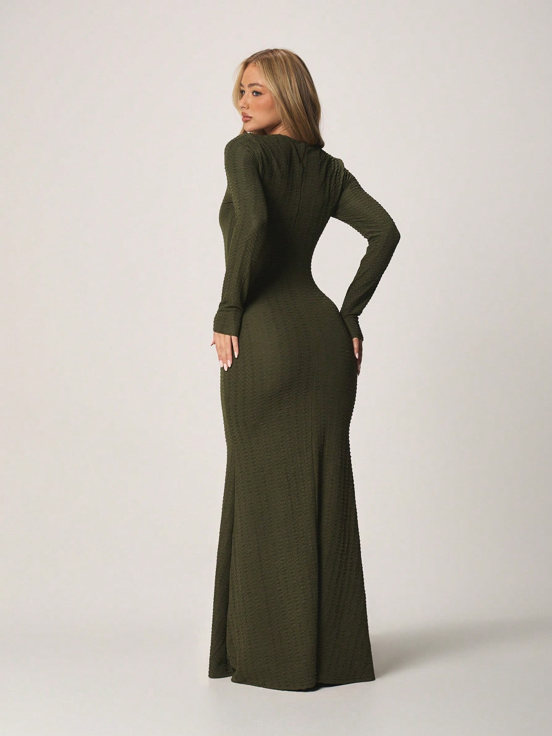 Rochie maxi SHEIN, kaki