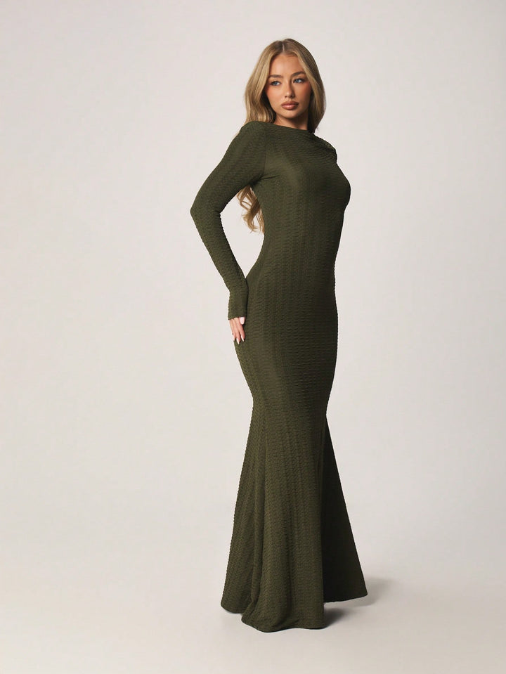 Rochie maxi SHEIN, kaki