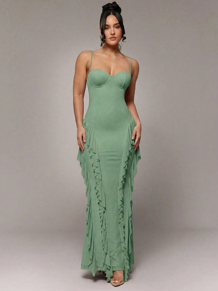 Rochie maxi SHEIN, verde