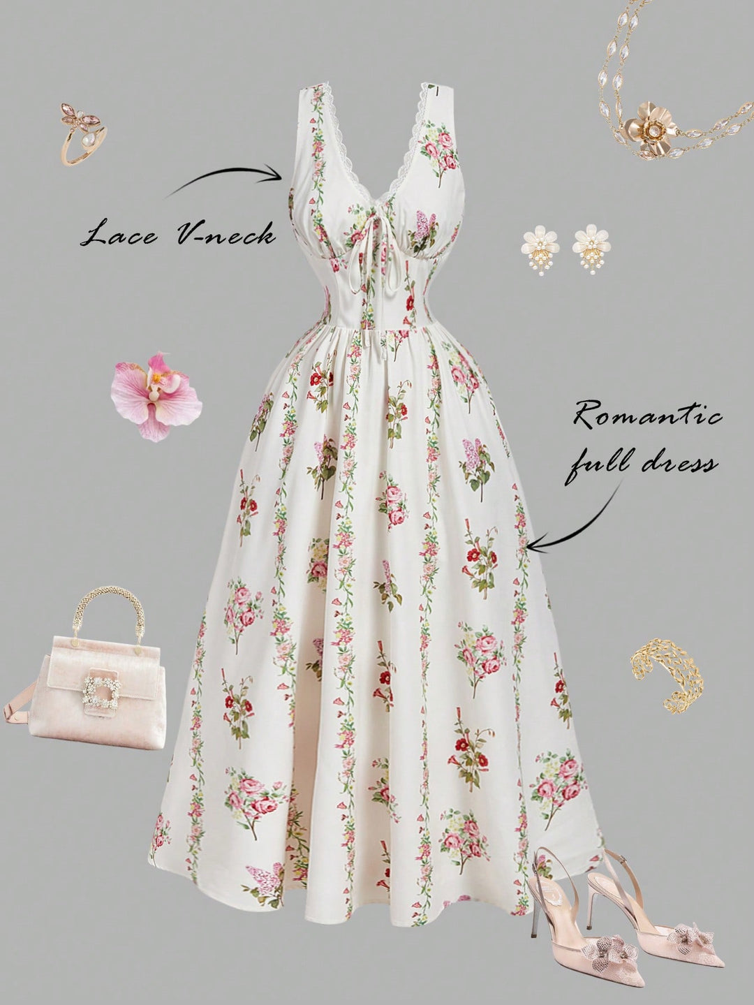 Rochie midi SHEIN, mix culori