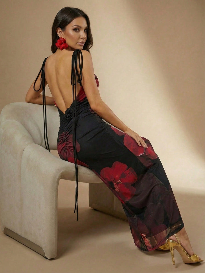 Rochie maxi SHEIN, vișiniu