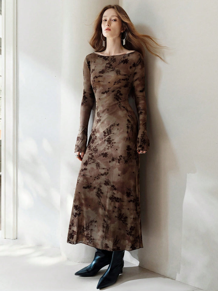 Rochie maxi SHEIN, maro