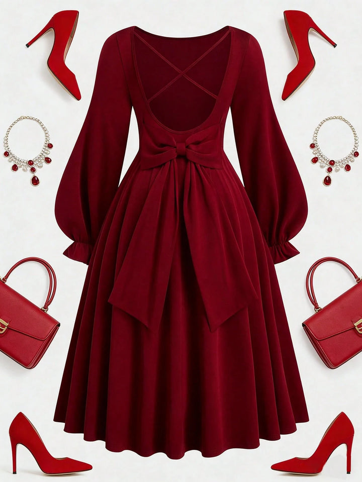 Rochie midi SHEIN, vișiniu