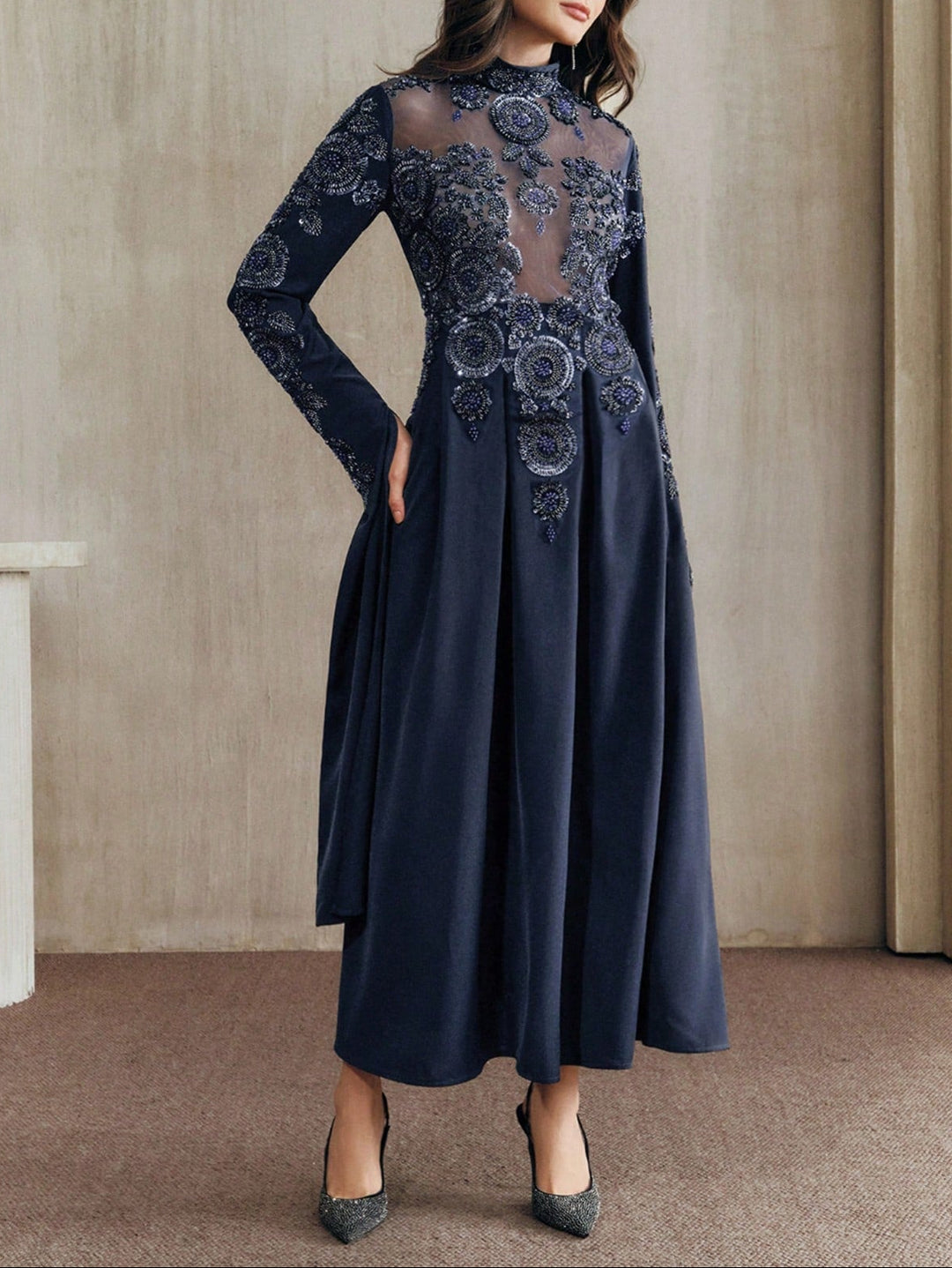 SHEIN Maxi ruha, kék