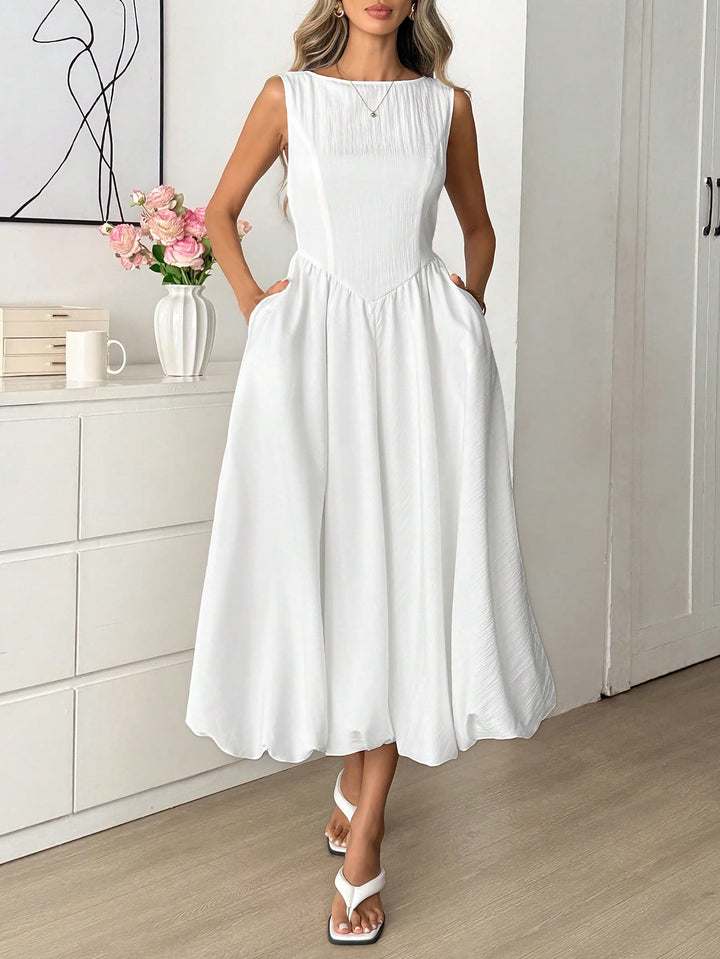 Rochie midi SHEIN, alb