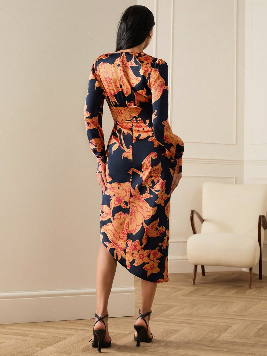 Rochie midi SHEIN, mix culori