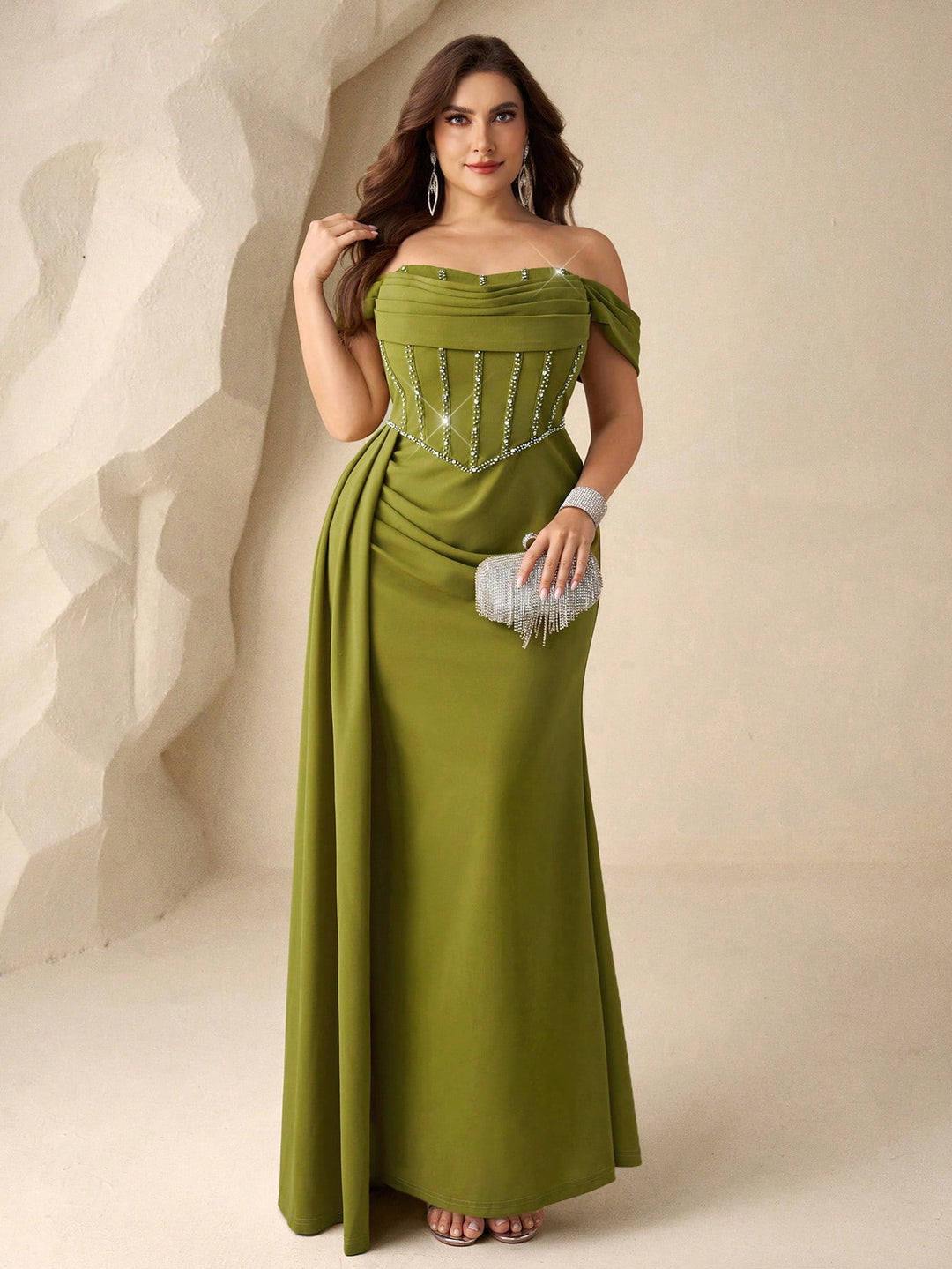 Rochie de ocazie SHEIN, verde