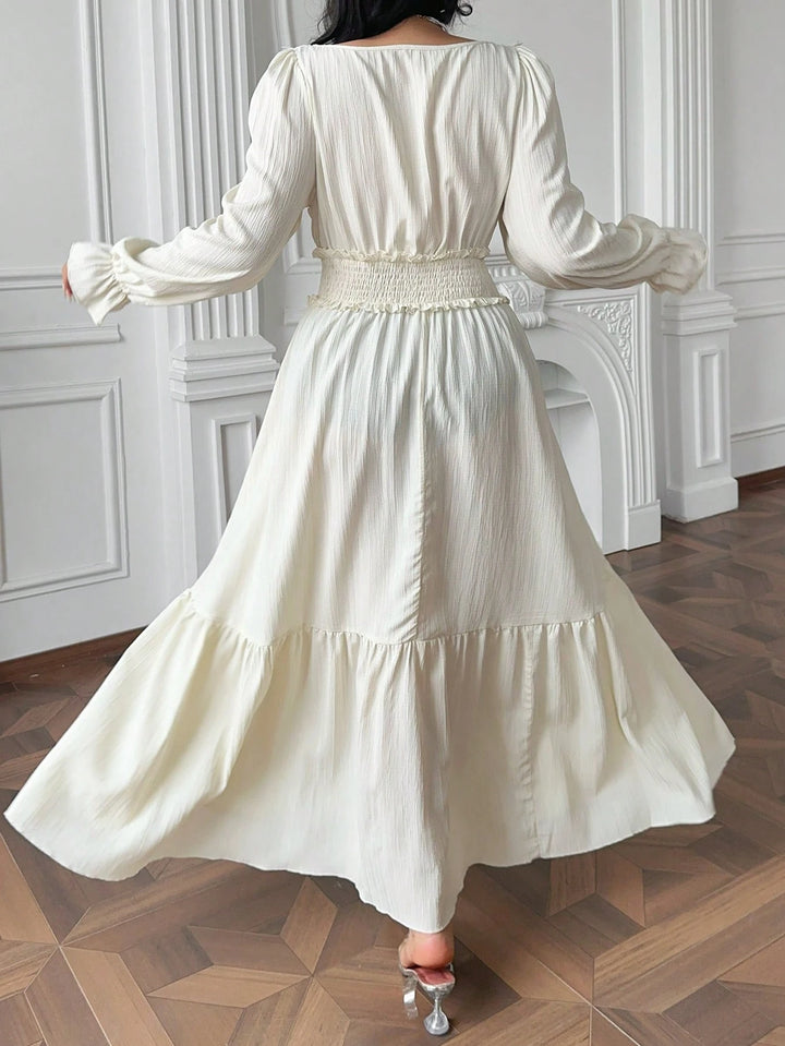 Rochie maxi SHEIN, crem