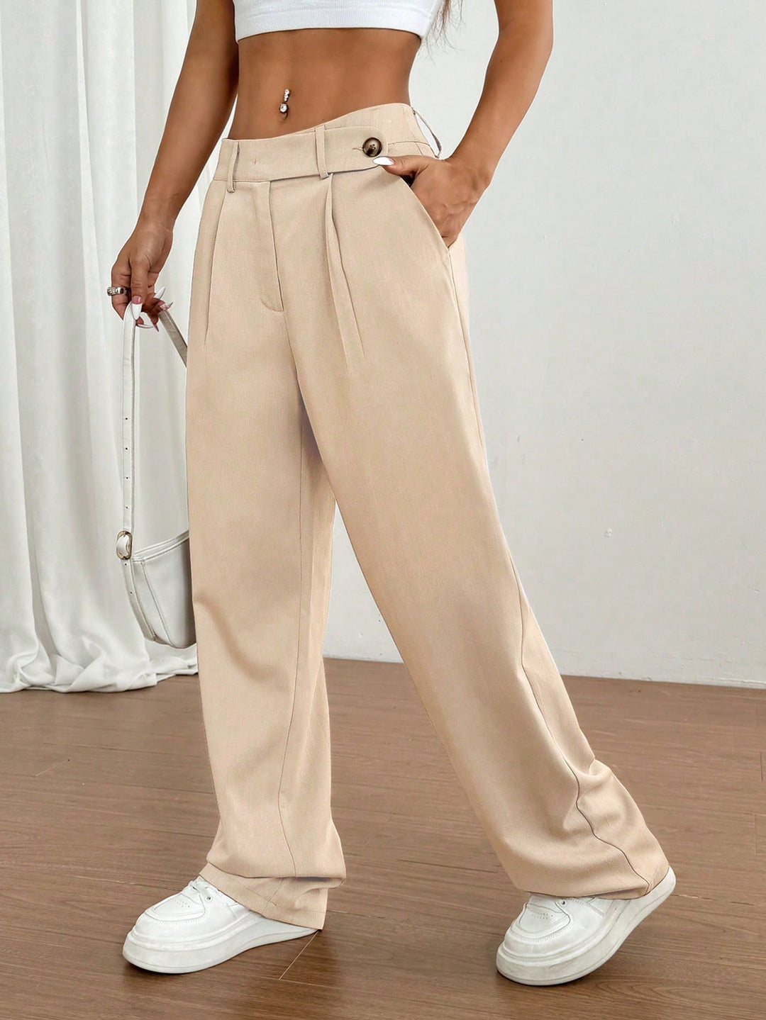 Pantaloni SHEIN, galben