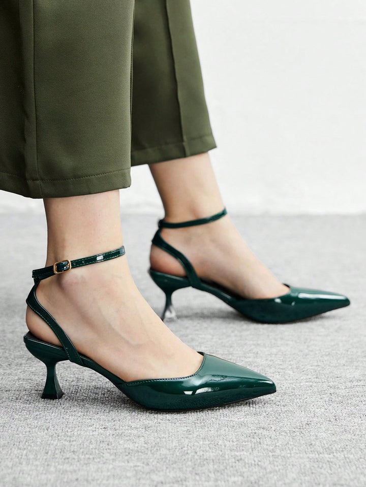 Pantofi cu toc SHEIN, verde