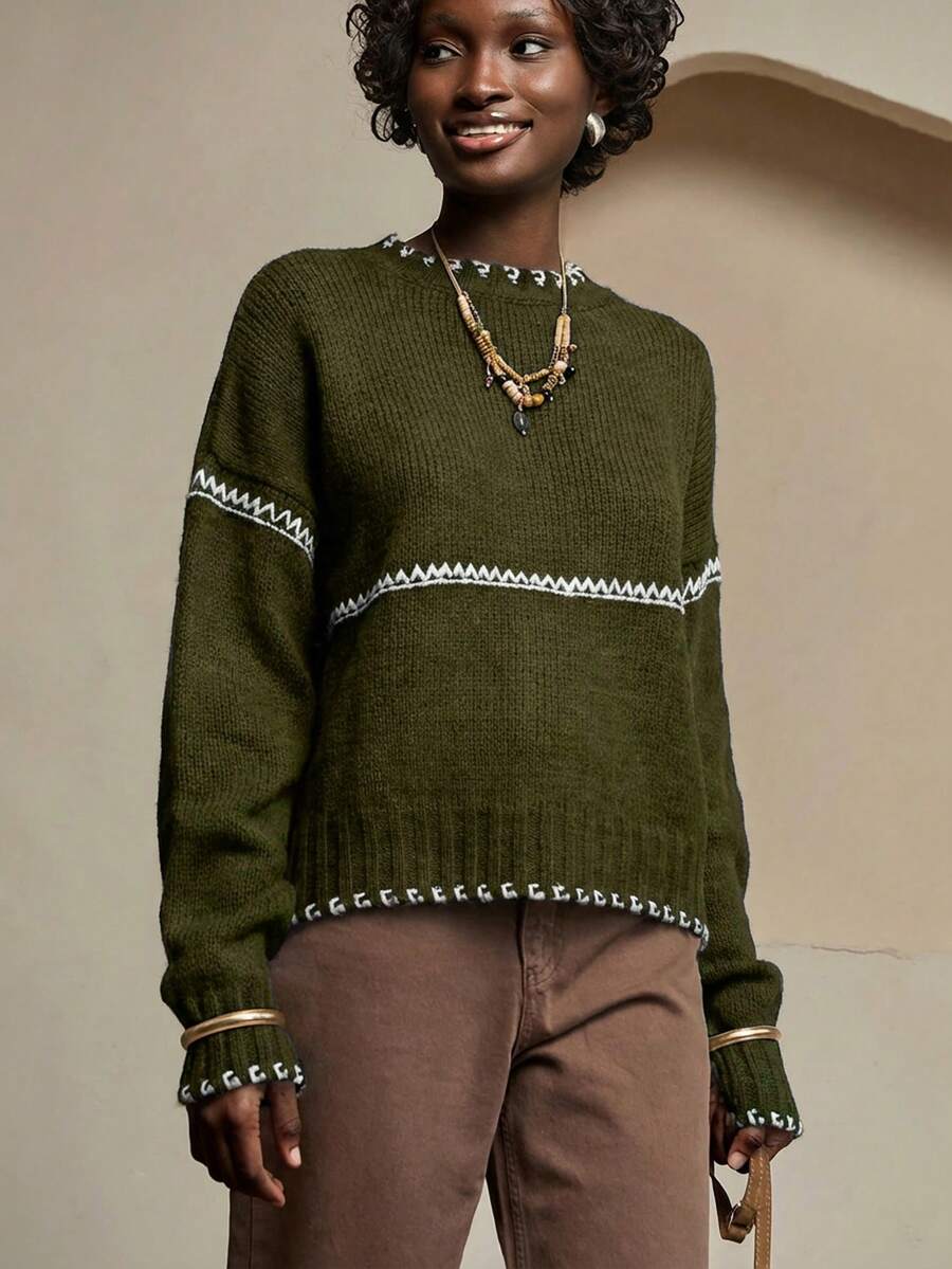 Pulover SHEIN, verde