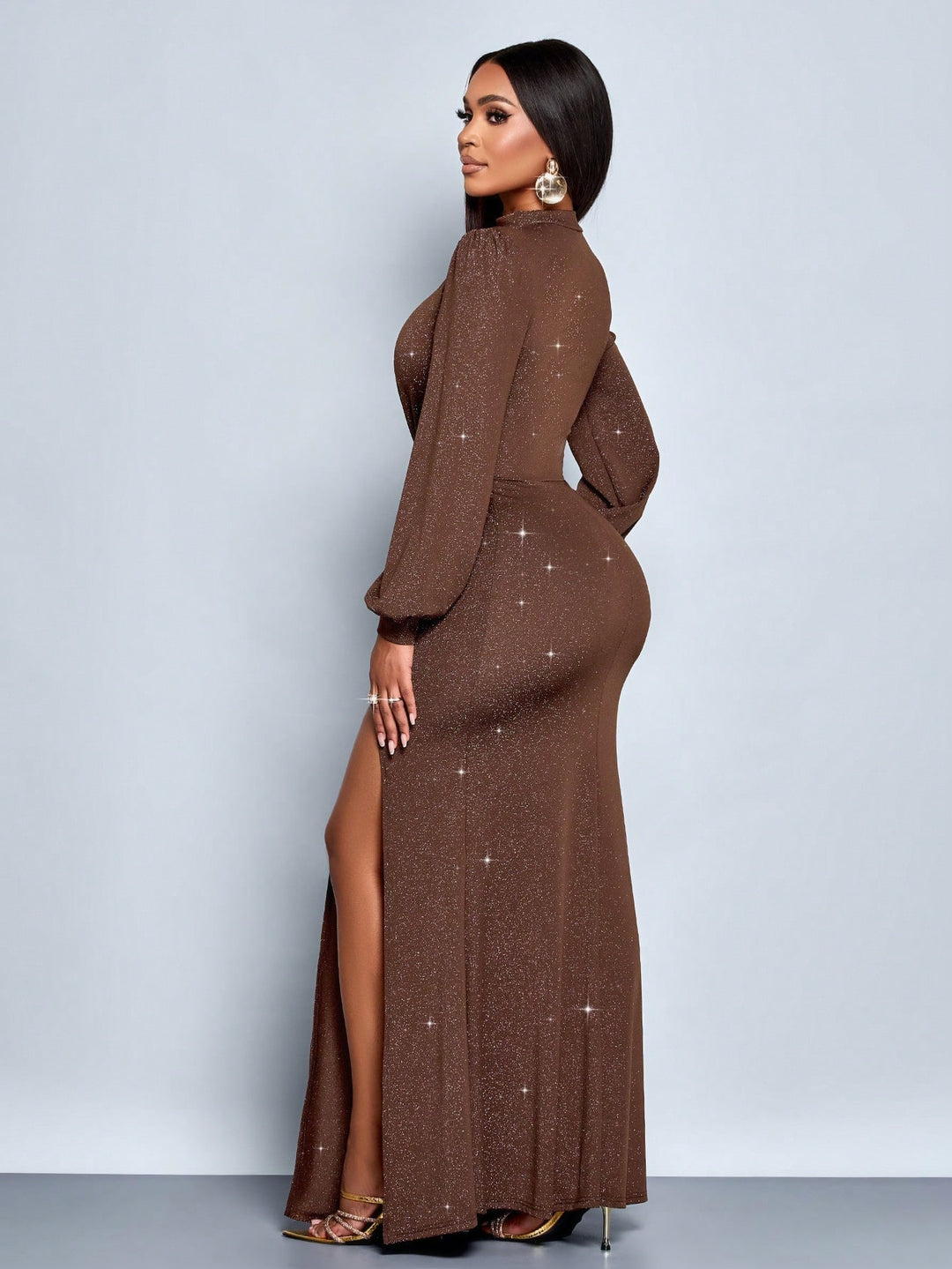 SHEIN maxi ruha, barna