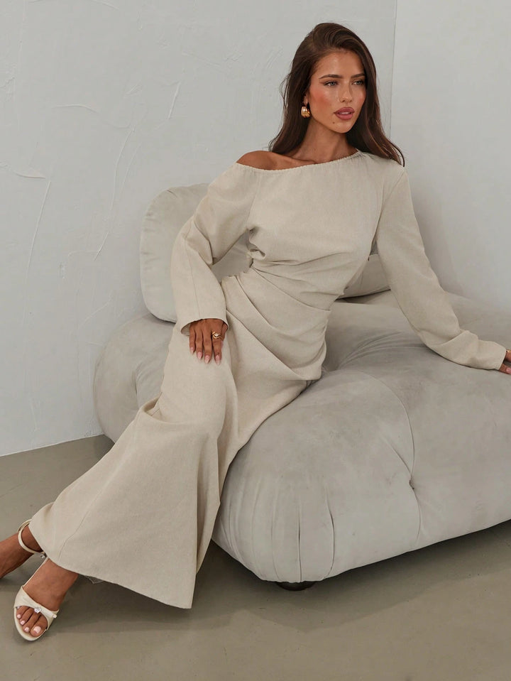 Rochie maxi SHEIN, bej