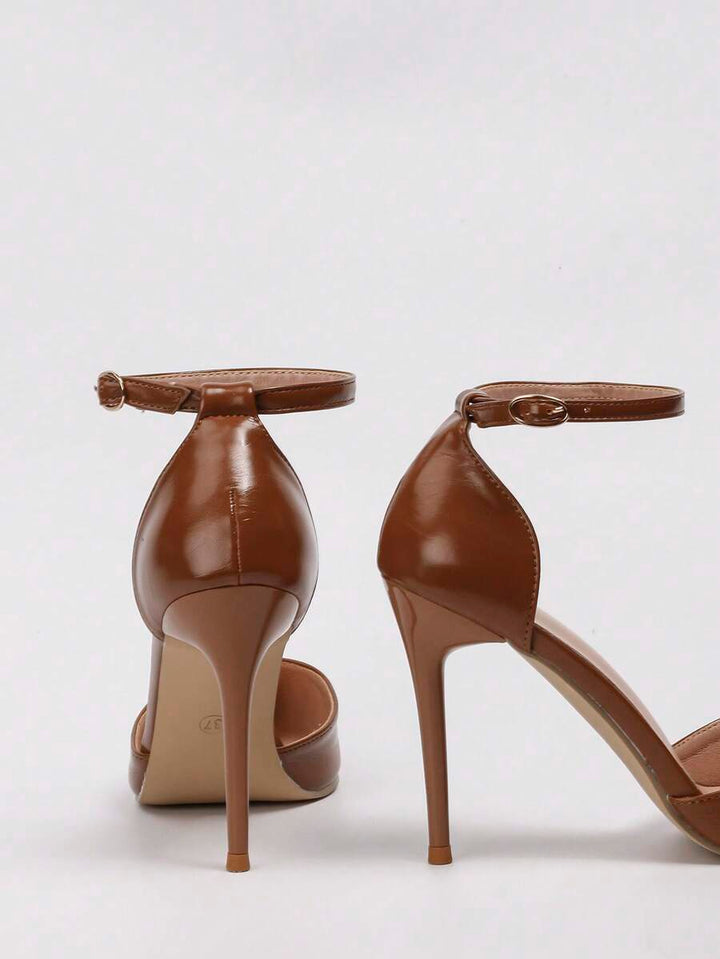 Pantofi cu toc SHEIN, maro