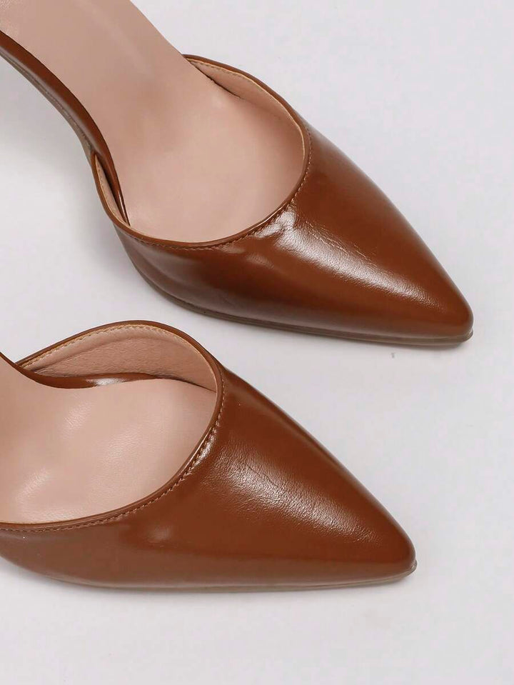 Pantofi cu toc SHEIN, maro