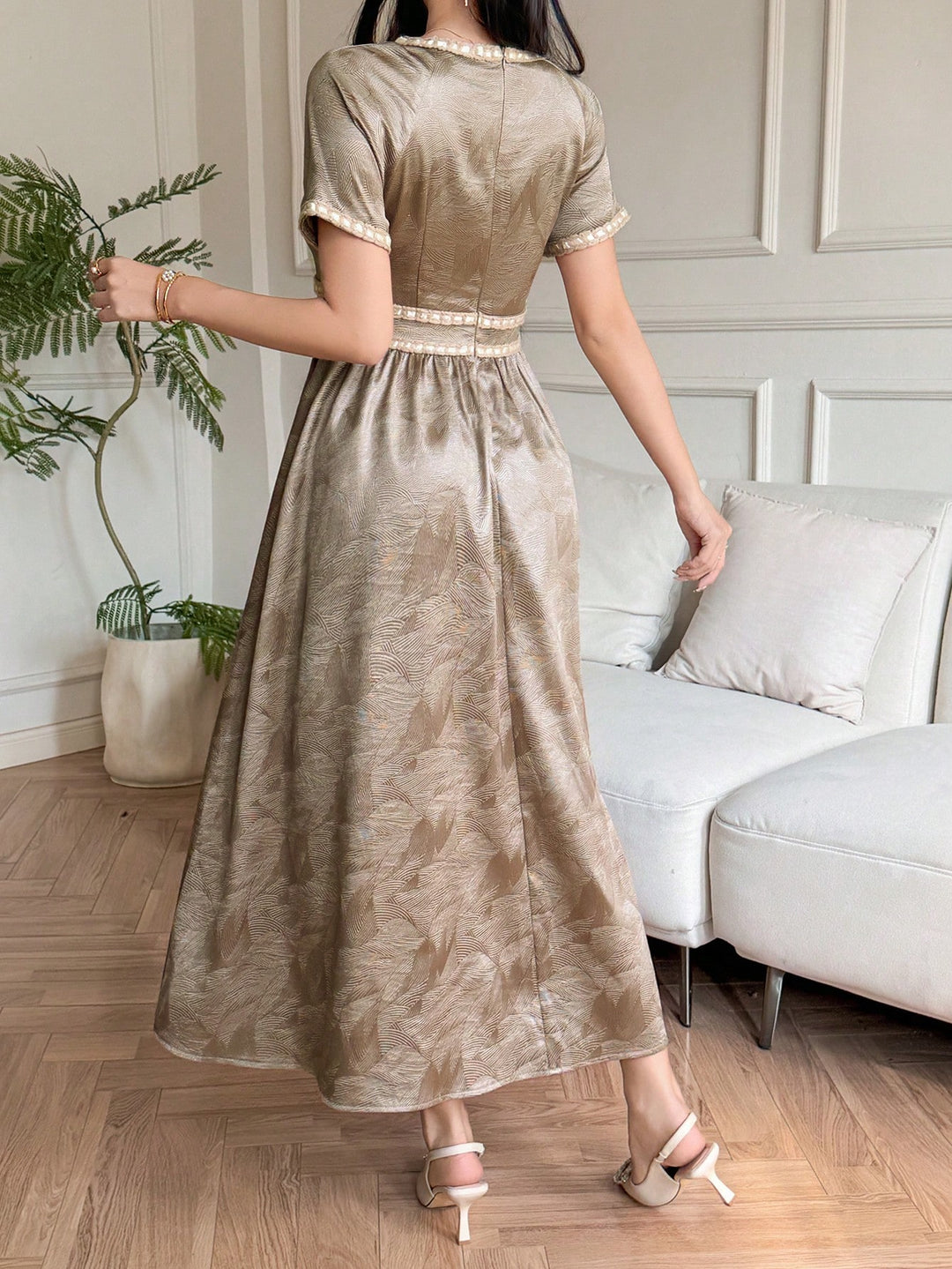 Rochie maxi SHEIN, auriu