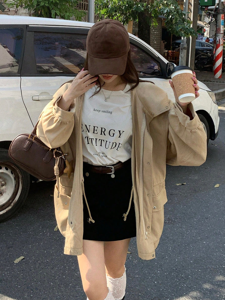 Trench SHEIN, kaki