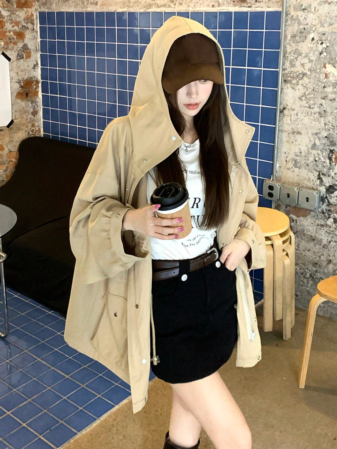 Trench SHEIN, kaki