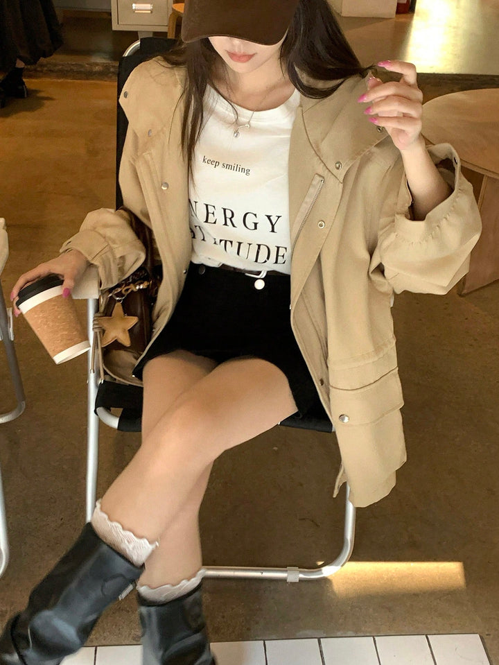Trench SHEIN, kaki
