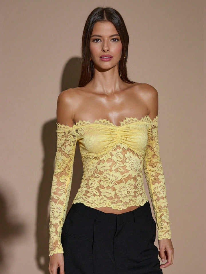 Top SHEIN, galben