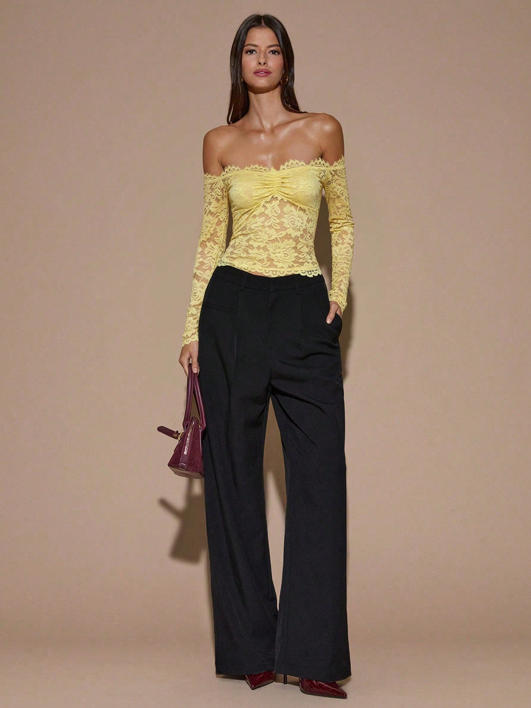 Top SHEIN, galben