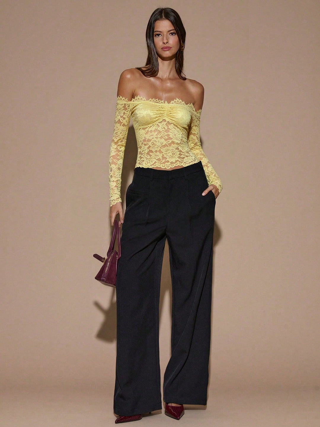 Top SHEIN, galben