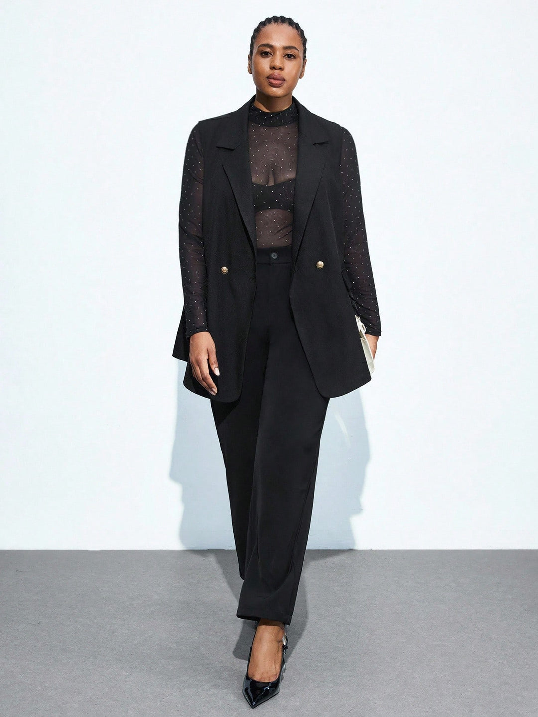 Sacou SHEIN, negru