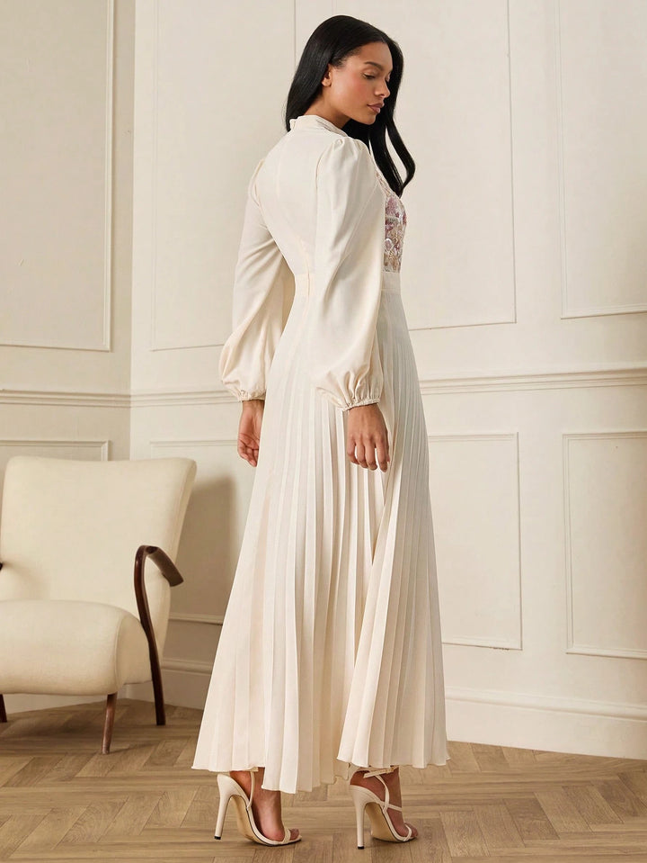 Rochie maxi SHEIN, crem