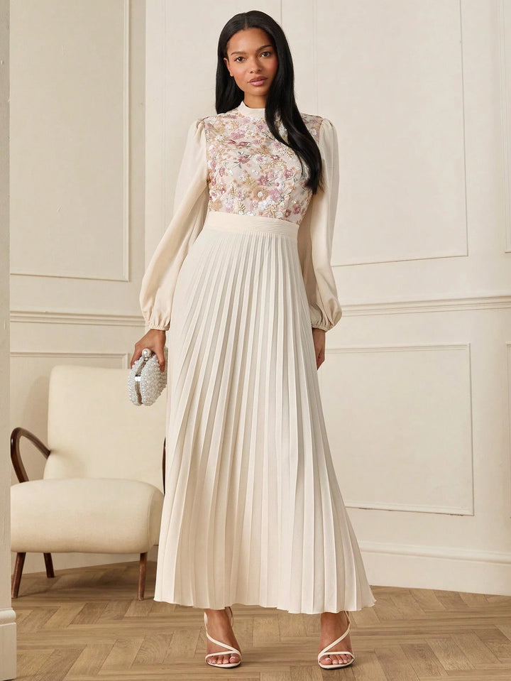 Rochie maxi SHEIN, crem