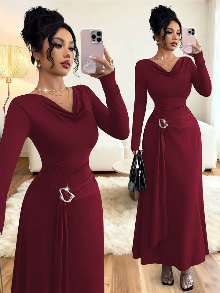 Rochie maxi SHEIN, vișiniu